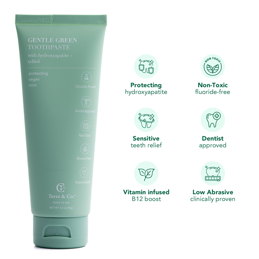 New Gentle Green Toothpaste + Hydroxyapatite