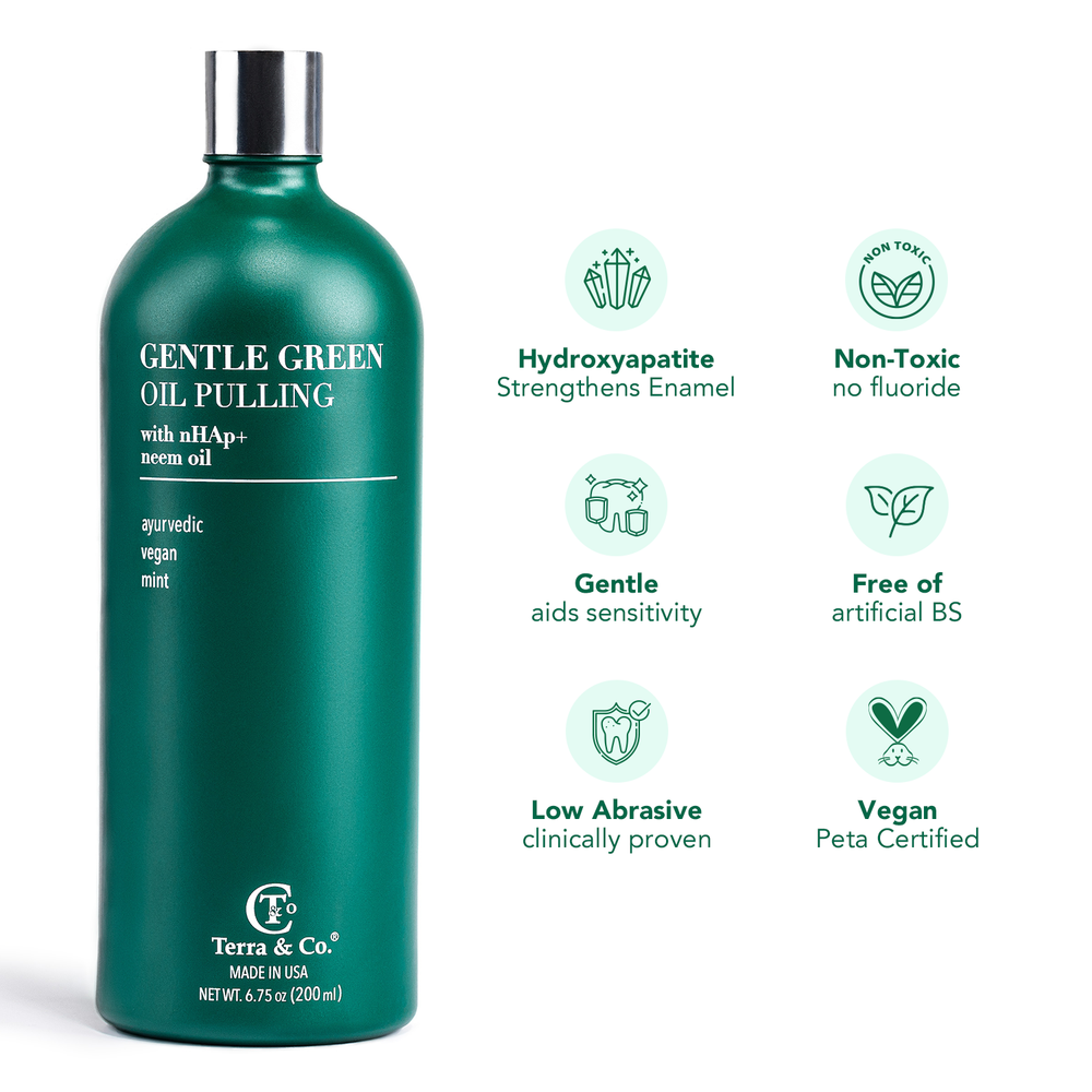 Gentle Green Oil Pulling + Hydroxyapatite