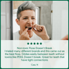 Verified customer review praising Terra & Co.'s Brilliant Black® Floss for whitening, freshness, and eco-friendly packaging 