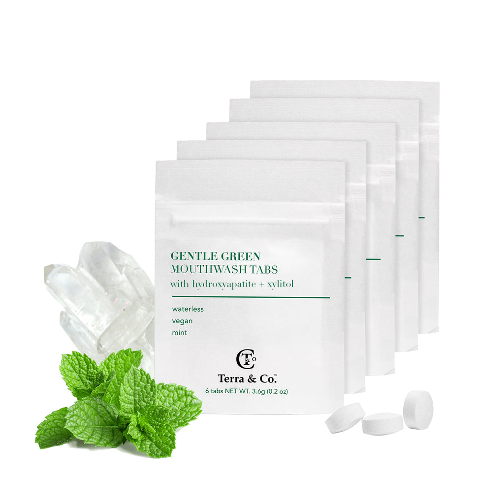 mouthwash tablets with mint and hydroxyapatite