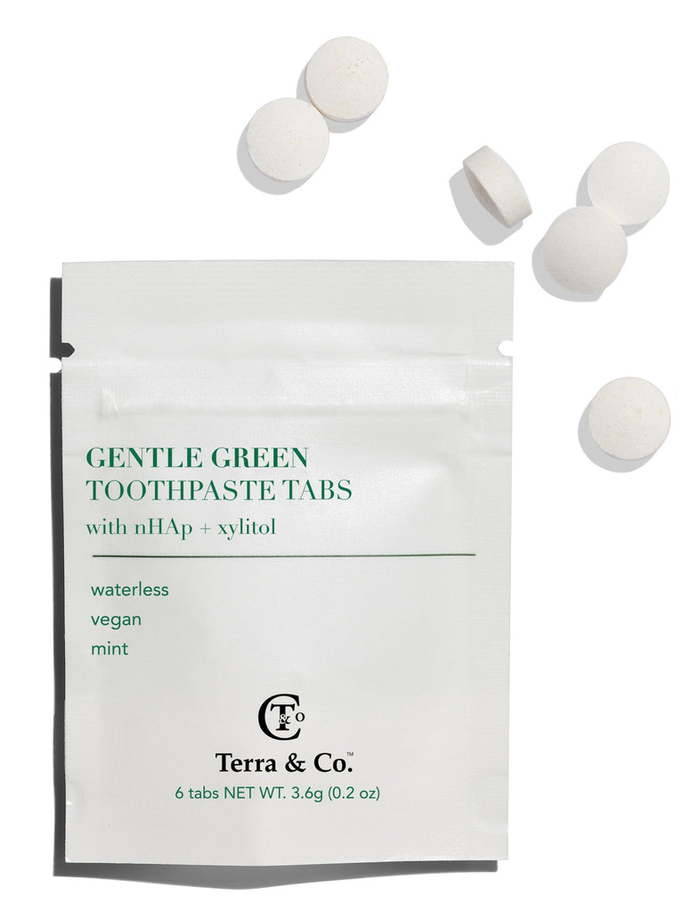 Gentle Green Toothpaste Tabs - 5 Sachet Travel Bundle (30 tabs)
