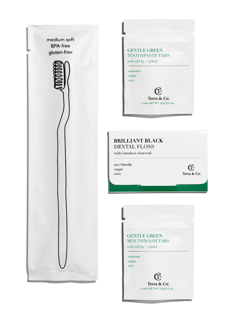 Gentle Green Travel Kit - 4 Piece Oral Care Set