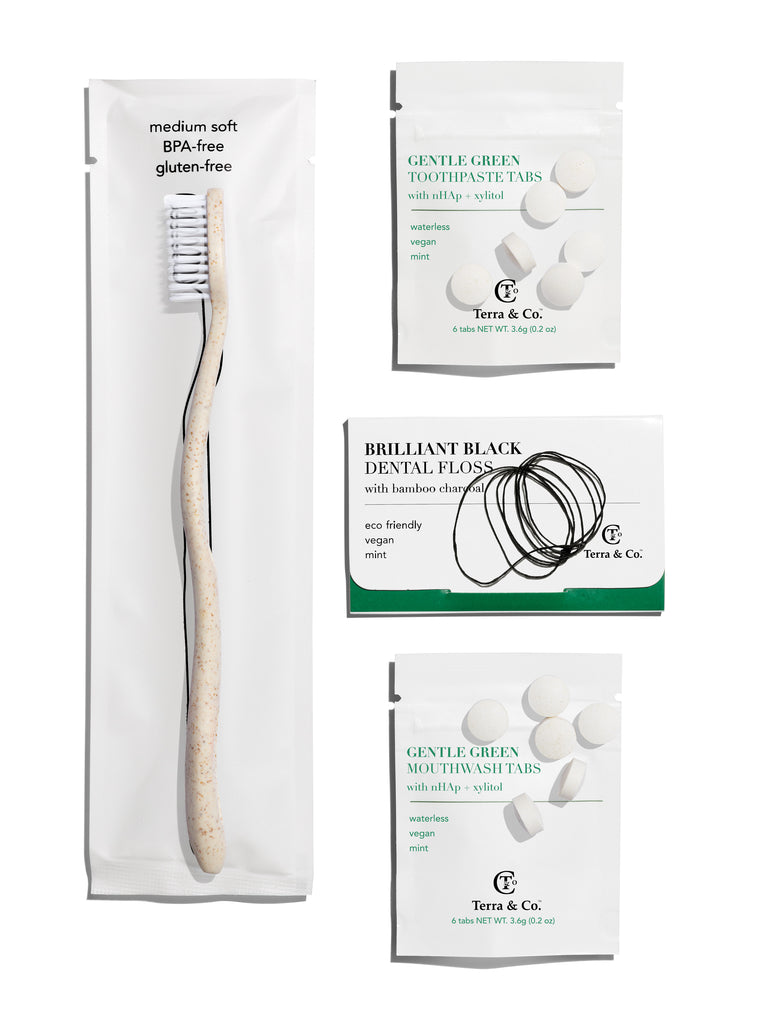 Gentle Green Travel Kit - 4 Piece Oral Care Set
